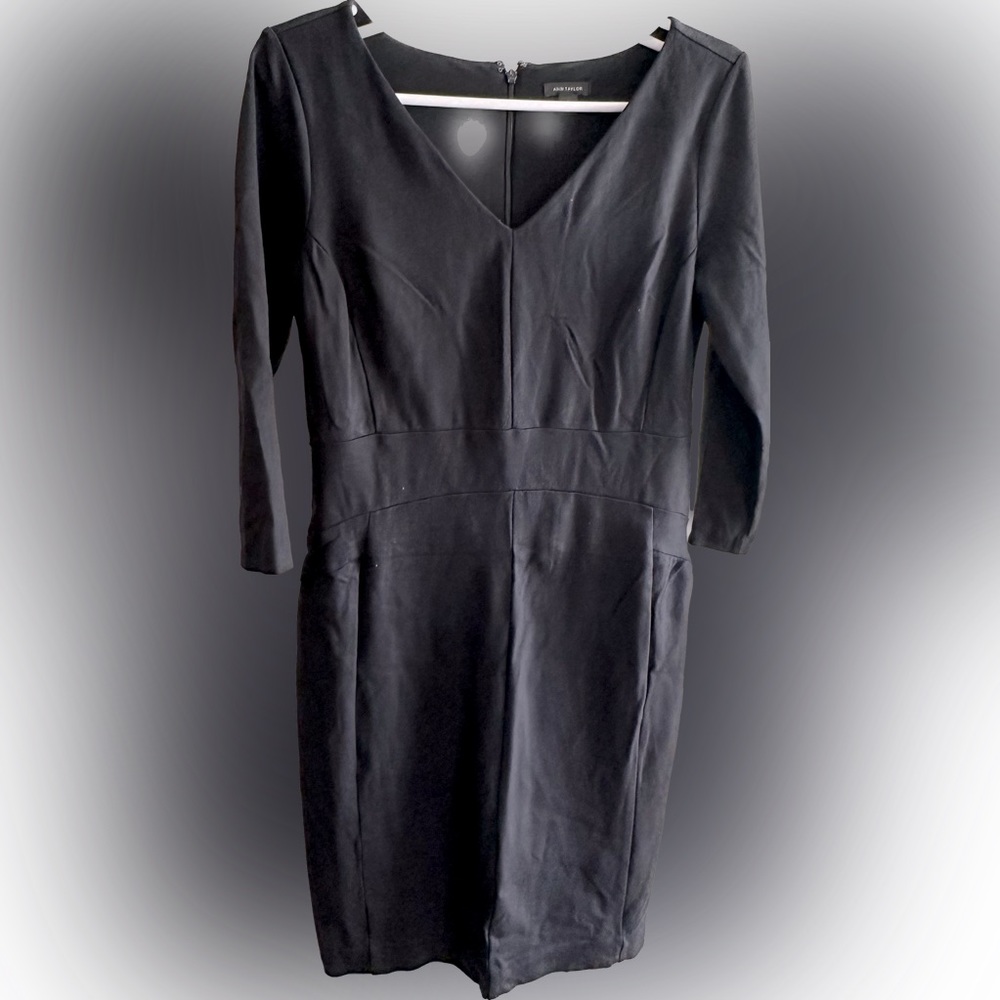 Ann Taylor 3/4 sleeve black dress